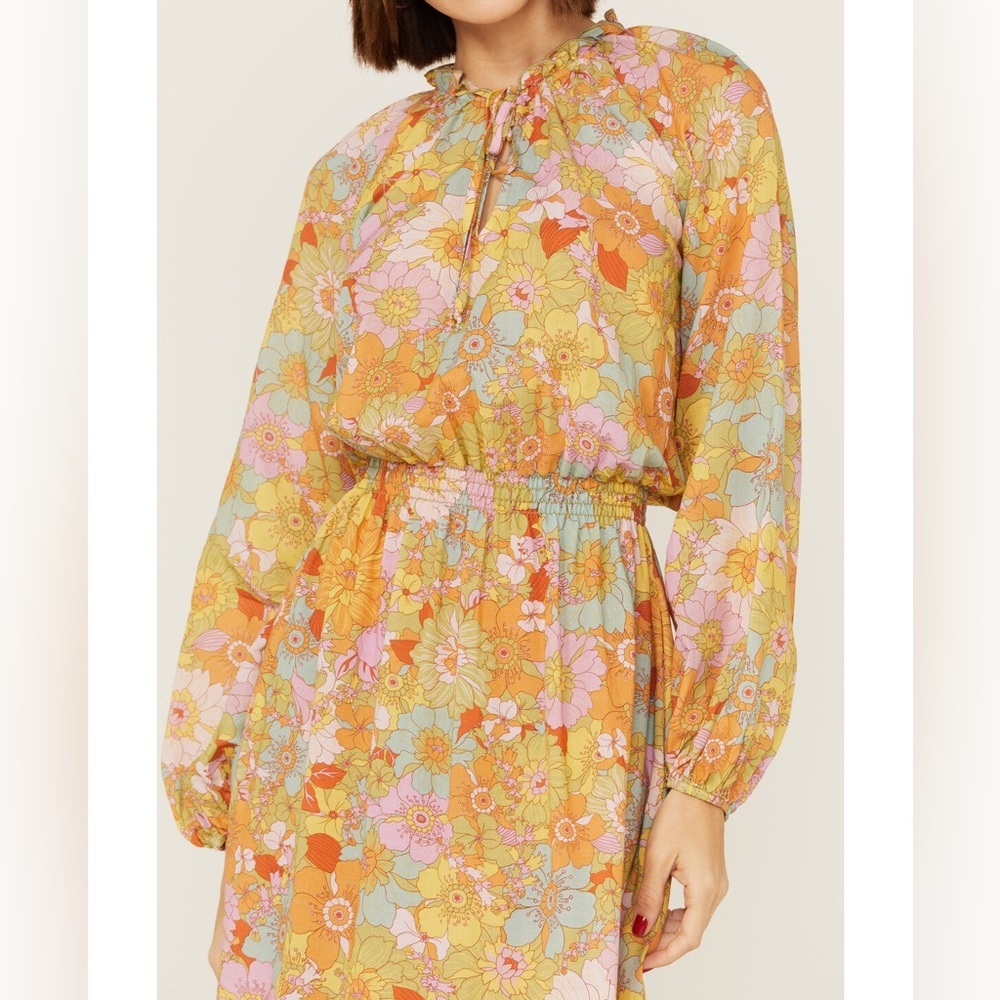 Show Me Your MuMu Cait Groovy Tiered Ruffled Dress Size XXL - Picture 3 of 7